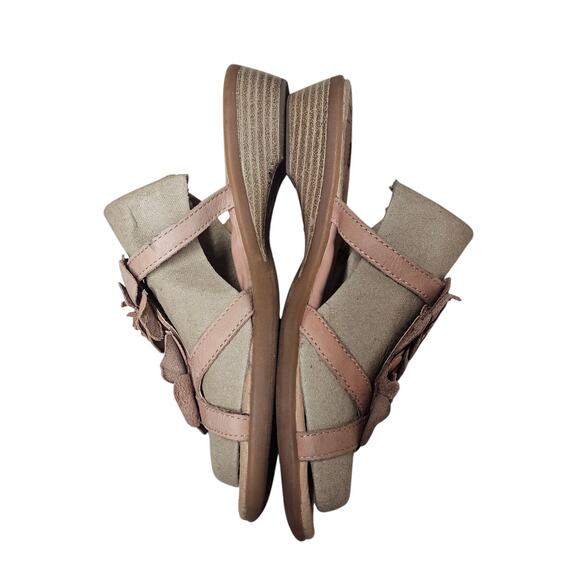 B.O.C. Born Concept Womens Pink Leather Block Heel Slide Sandals Size 7 Preppy - Picture 3 of 10
